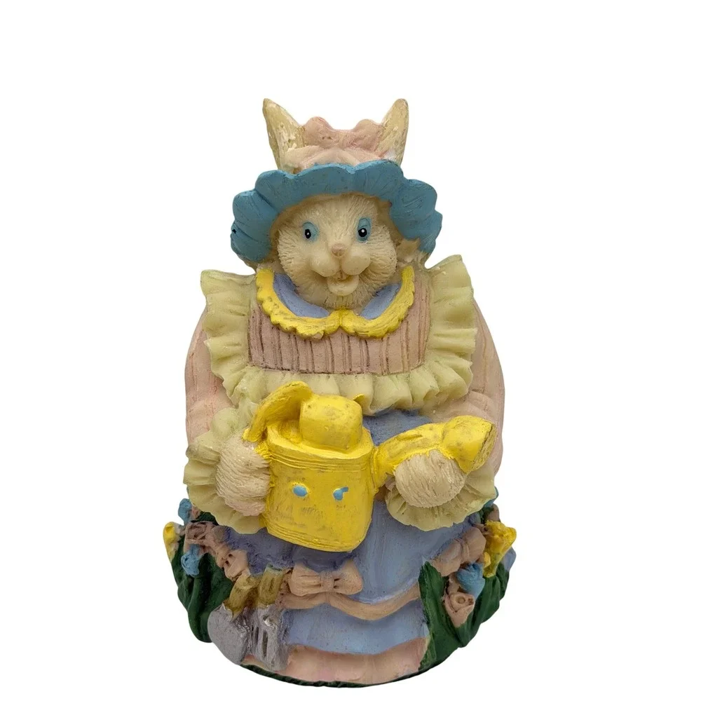 Vtg Easter Bunny Rabbit‎ Figurine Lot 14pc Ceramic Spring Decor Anthropomorphic